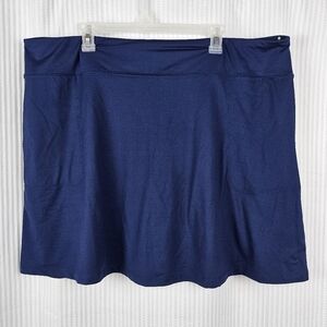 Cuiddl Duds 3X Workout Skirt Skort Shorts Built In‎ Navy Blue Pockets